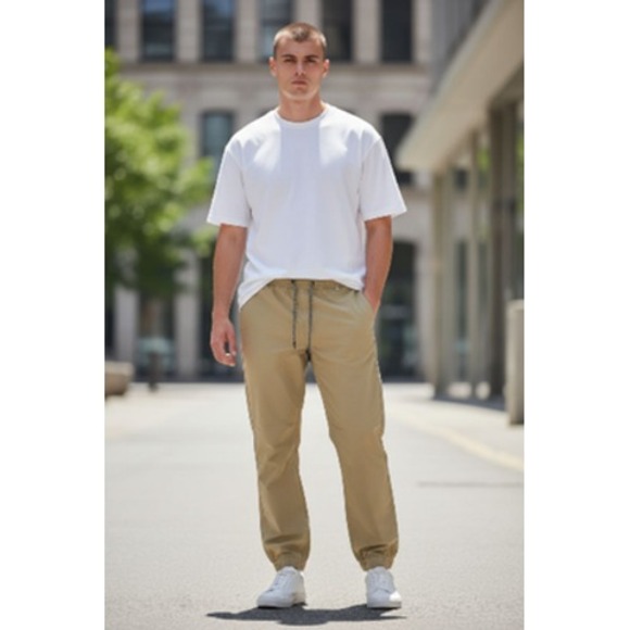 Hurley Other - Hurley Pants Mens Medium Tan Jogger Nylon Blend Elastic Waist Cuffed Casual